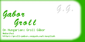 gabor groll business card